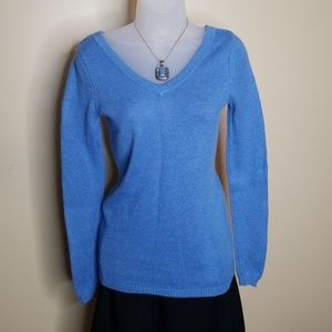 Blue vneck sweater